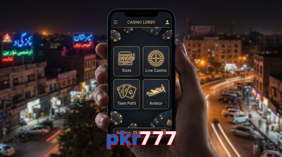 Main screen of Pkr777 app page for PK players