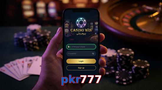Main screen of Pkr777 login page for PK players
